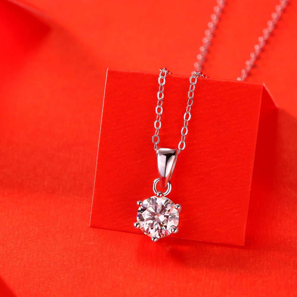 Moissanite Necklace 925 Sterling Silver