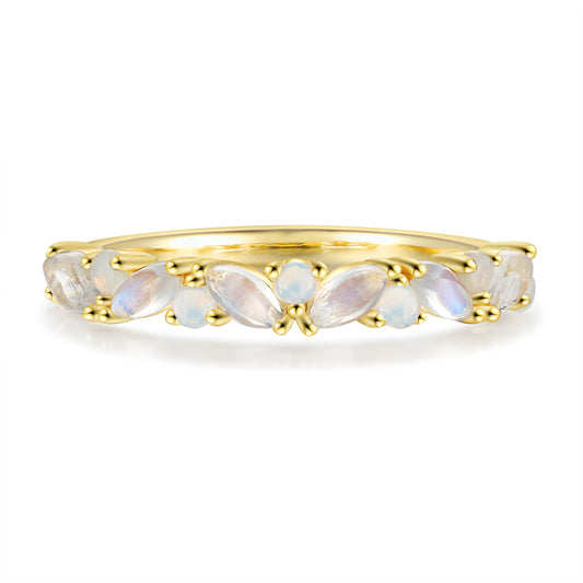 18K Gold Moonstone Ring