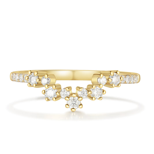 18K Gold Moissanite Ring