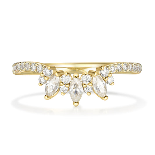 18K Gold Moissanite Ring