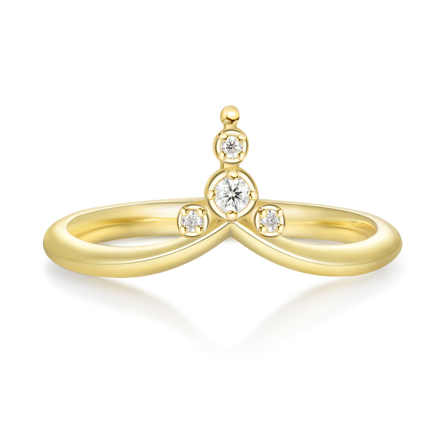 18K Gold Moissanite Ring